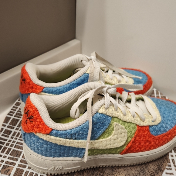 🥳GUC Nike Air Force 1 Low Top LV8 Next Nature TD Hemp Multicolor Sneaker, 6Y - Picture 16 of 16